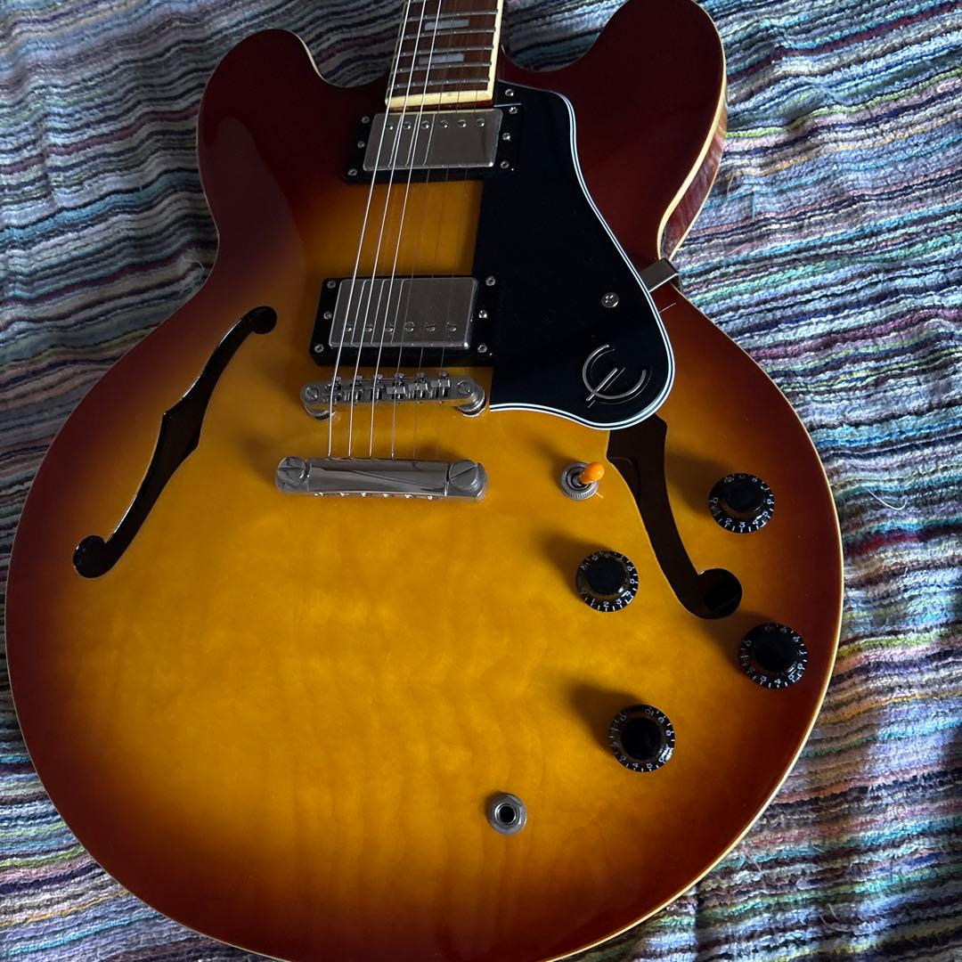 美品　Epiphone ES-335 PRO ブロックインレイ　ハードケース付き