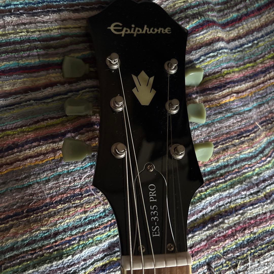 美品　Epiphone ES-335 PRO ブロックインレイ　ハードケース付き