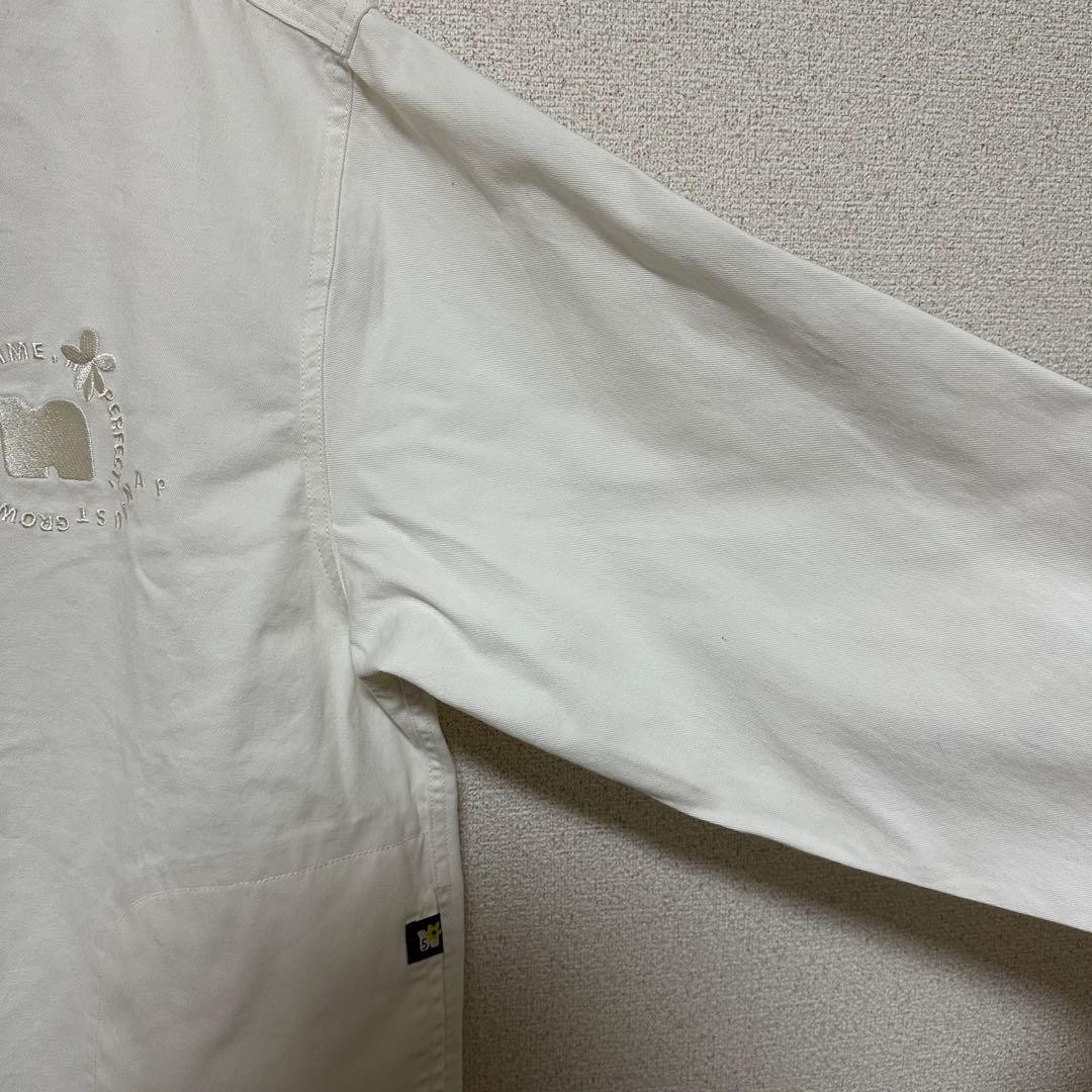 Naptime デニムプルオーバージャケット-WHITE