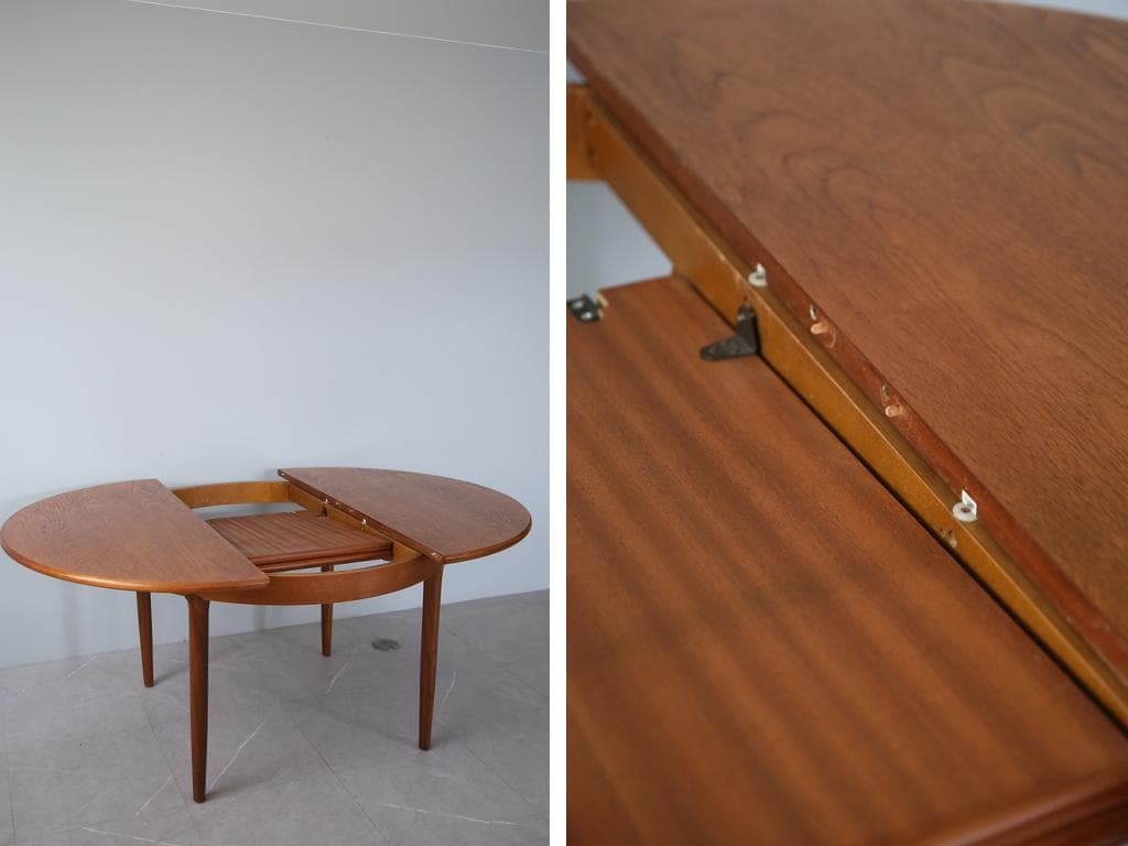 英国アンティークMeredewメレビュー製ラウンドダイニングテーブル89-145