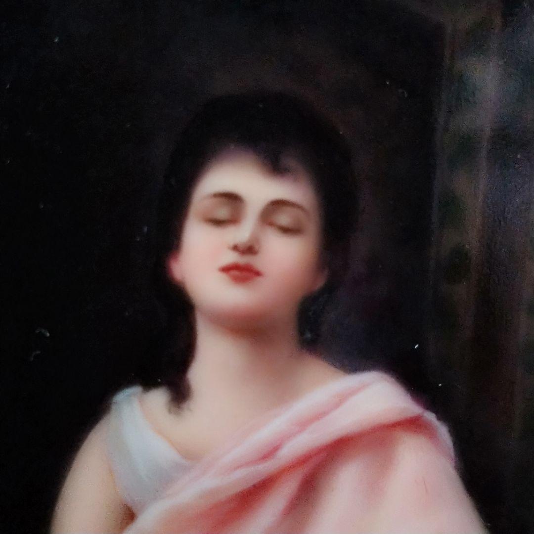 ✤KPMベルリン✤額入り陶版画✤「女性像」