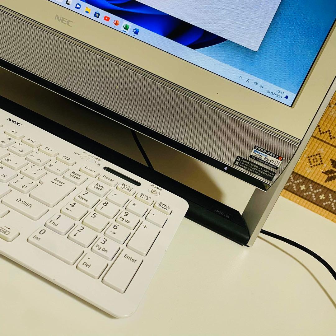 Y895 NECデスクトップSSD高速 Windows11オフィス2024付き