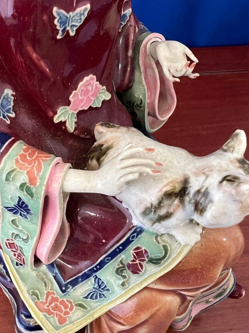 中国古美術/置物 【貴婦像，林偉東手製 ，精品】稀少品