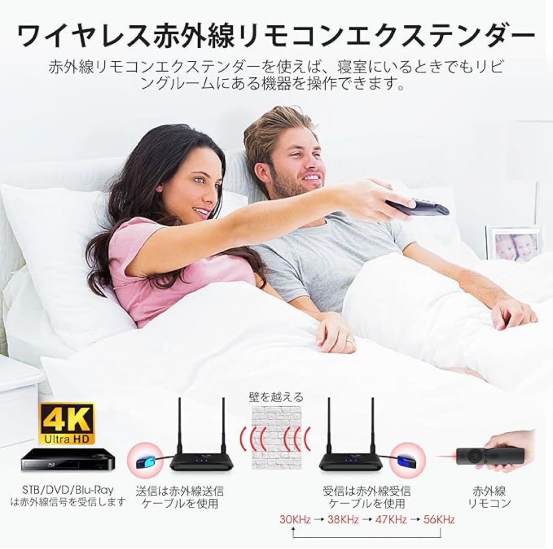 ワイヤレスHDMI 送信機と受信機4K@30HzHDフルHD 5Ghz/250m