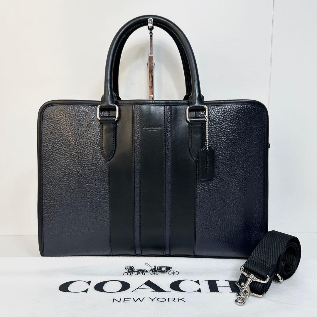 【良品】✅定価9.6万　メンテ済み　コーチ　ビジネスバッグ　COACH レザー