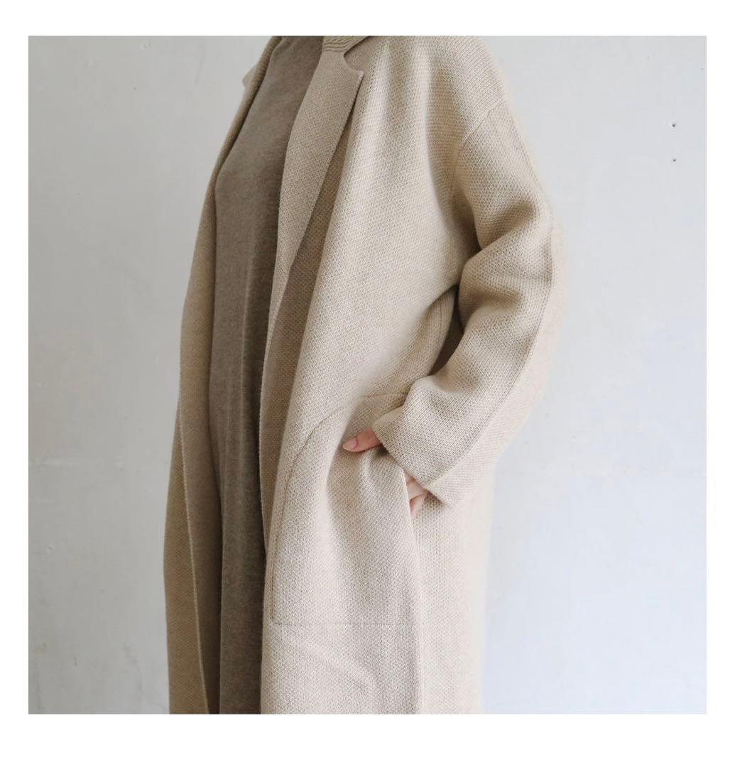 FREEMAN-b カシミヤ ベージュ ベルト付きローブコートリゼッタ