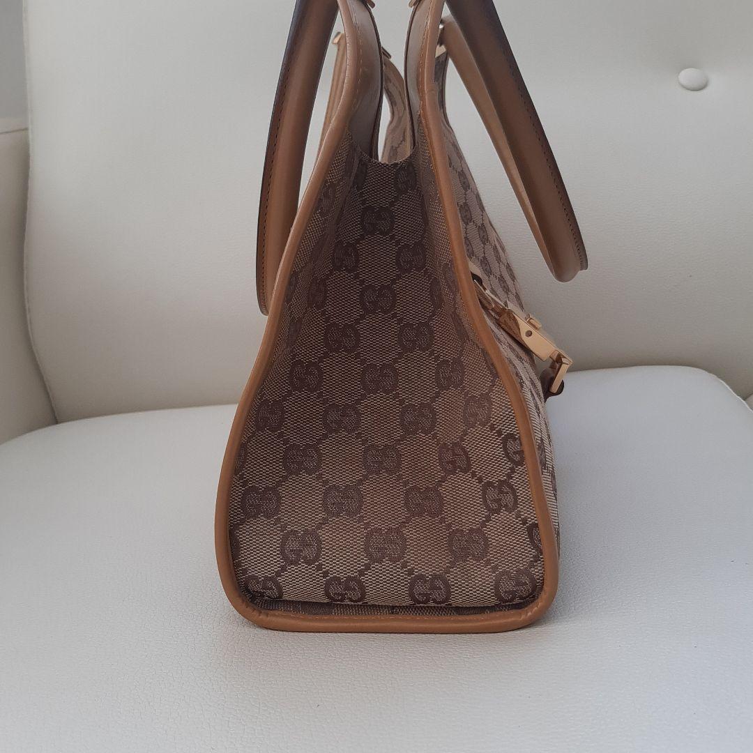 【使用感少】美品　グッチ ハンドバッグ ジャッキー ヴィンテージ ベージュ