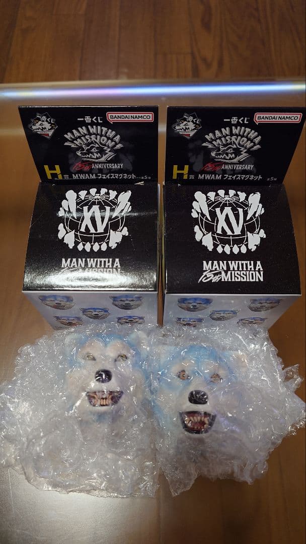 一番くじ マンウィズ H賞 MWAM フェイスマグネット 2点セット