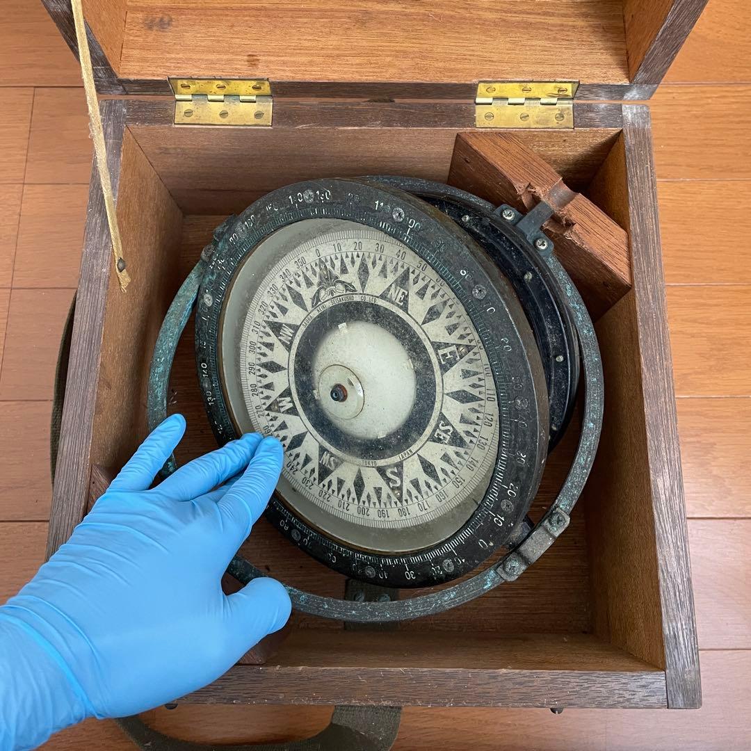 船舶用 コンパスボウル（木箱入り）1975年製