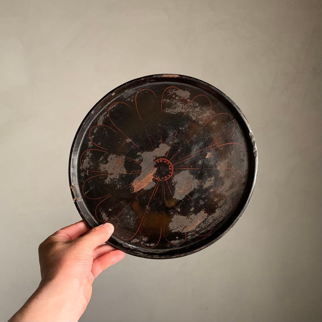 朽木塗 盆 枯れ盆 朽木盆 古道具 古美術 アンティーク 枯れ盆 やつれ盆