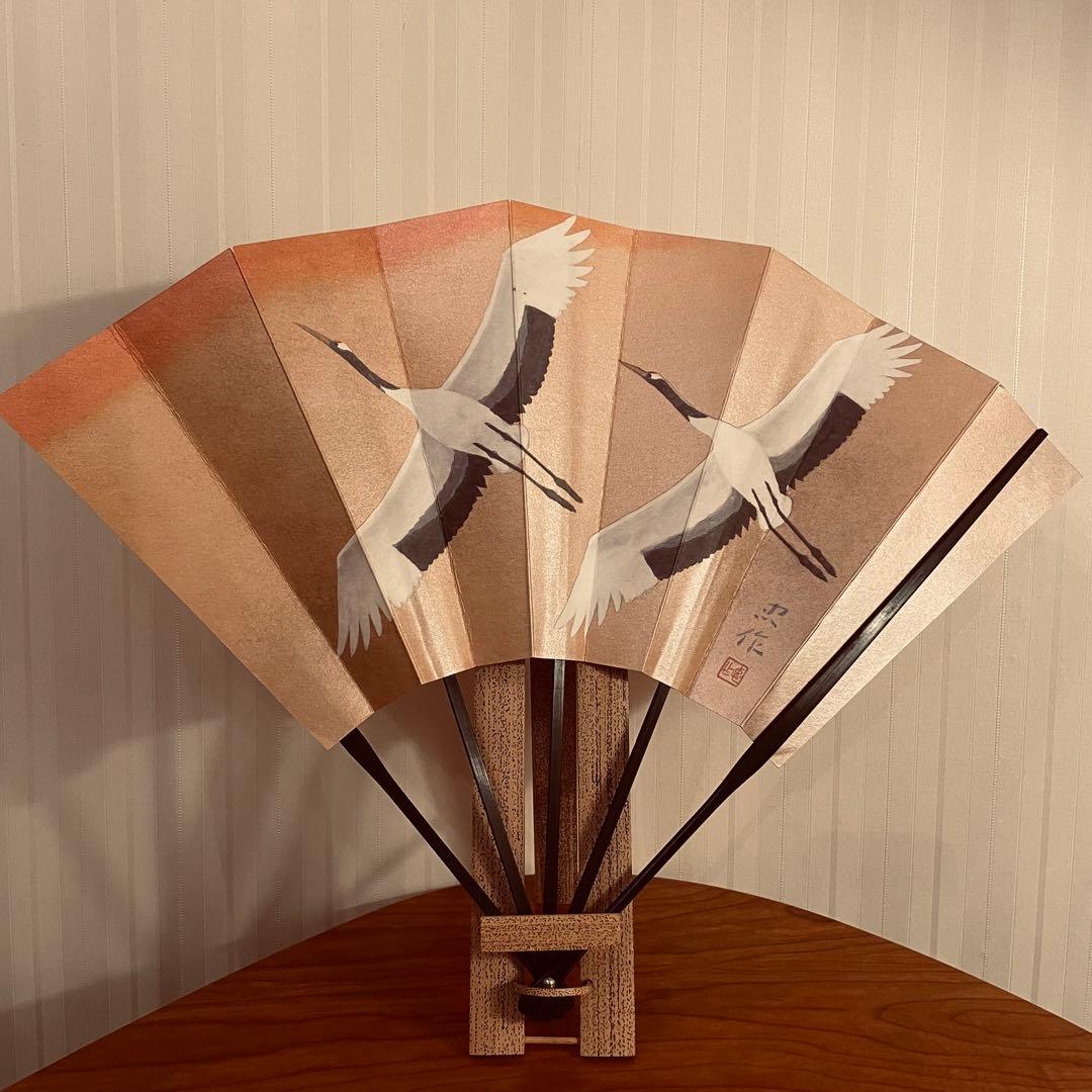 ✨文化勲章受章✨三越 寿扇 朝暉翔鶴 (大山忠作 筆)