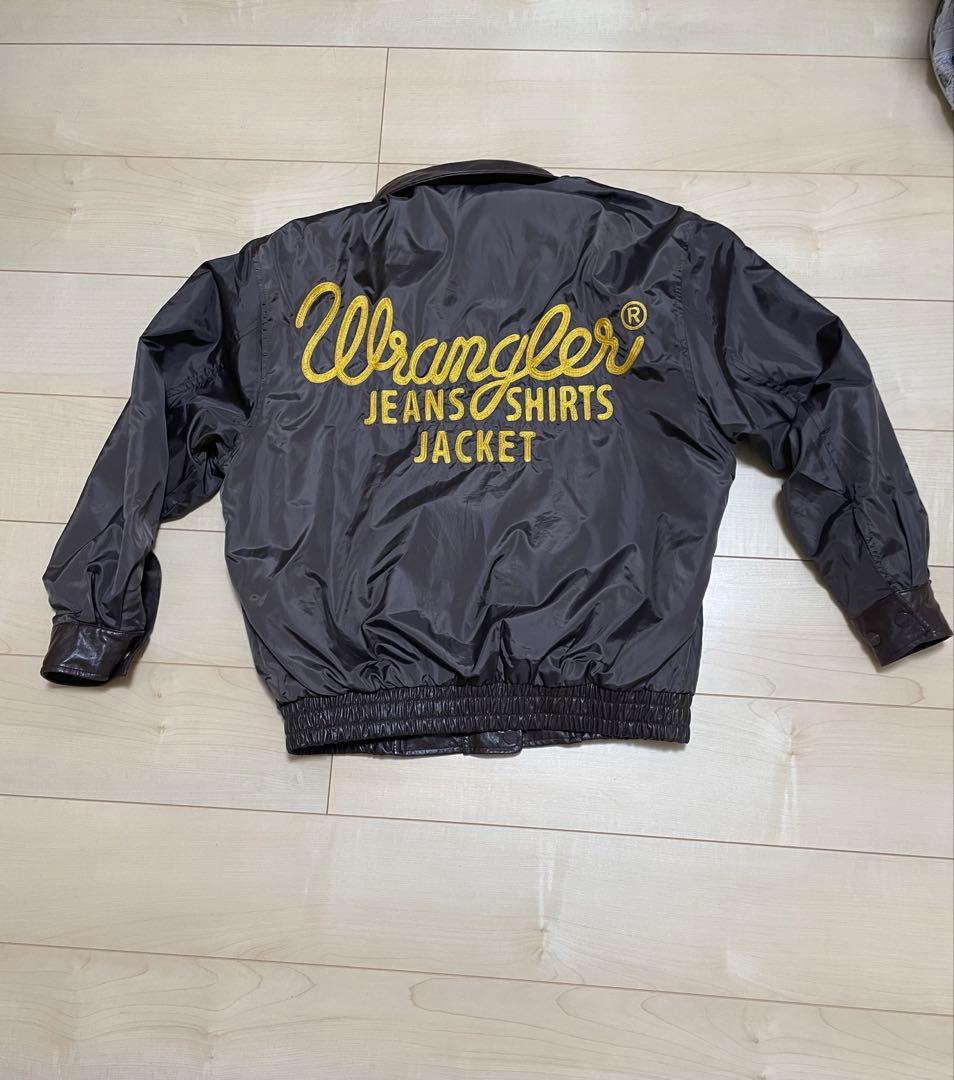 Wrangler リバーシブル エコ レザージャケット brown