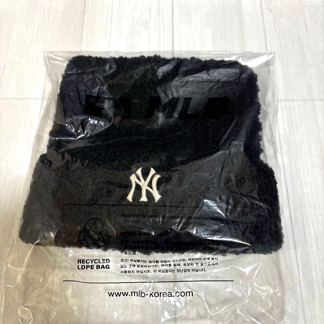 カリナ着用✨韓国限定　MLB KOREA 猫耳　ニット帽　ブラック