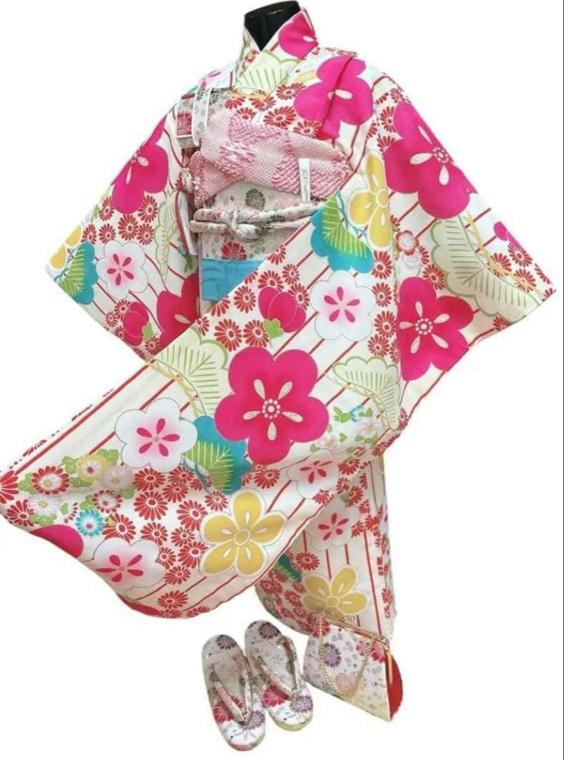 大幅値下げ‼️七五三 フルセット 7歳 ピンク ホワイト 水色