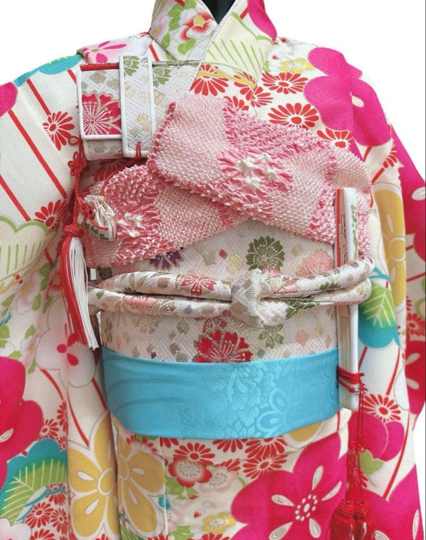 大幅値下げ‼️七五三 フルセット 7歳 ピンク ホワイト 水色