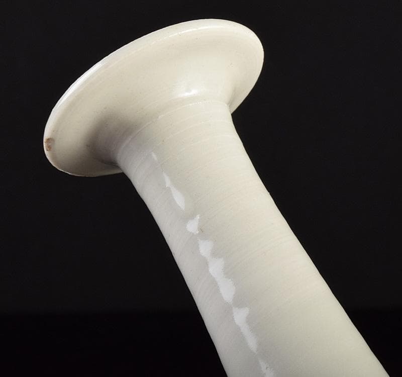 朝鮮美術　李朝　高麗白磁　染付　花文　長頸瓶　V　R4920