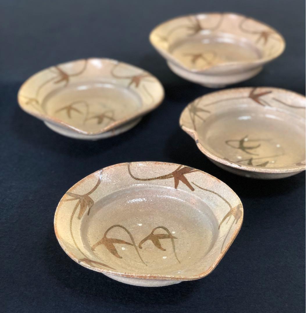 《レ》懐石 絵唐津 向付4客 三玄窯 共布 共箱　251027う1