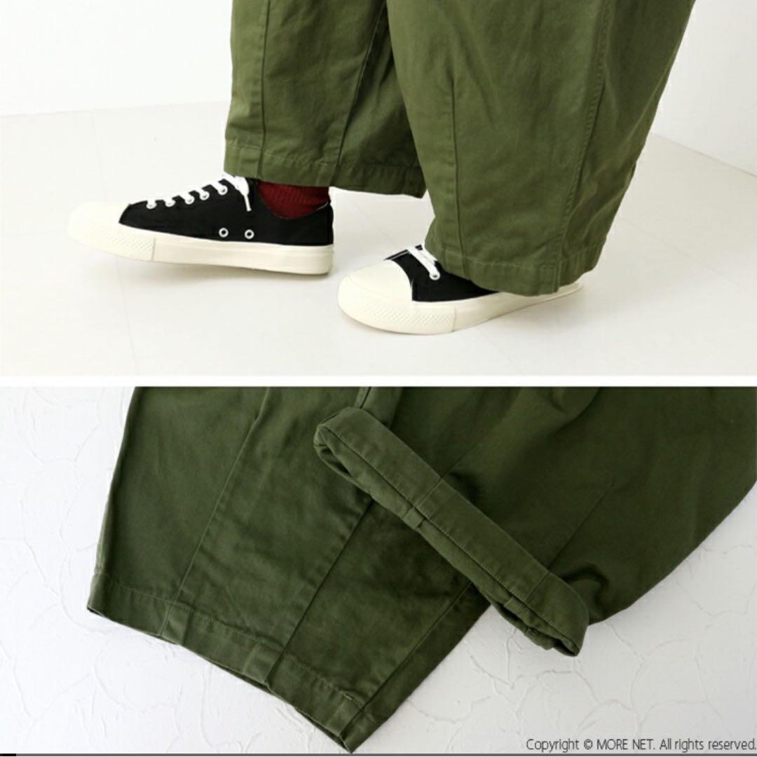 HARVESTY ミリタリーグリーン ワイドパンツ サイズ0