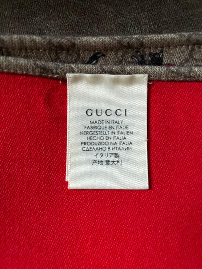 ☆新品同様GUCCI☆Leaping Wolf Logo Scarf