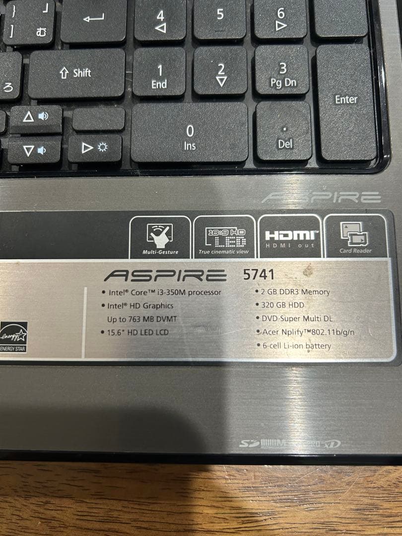 Acer ノートパソコン ASPIRE5741 オフィス付き
