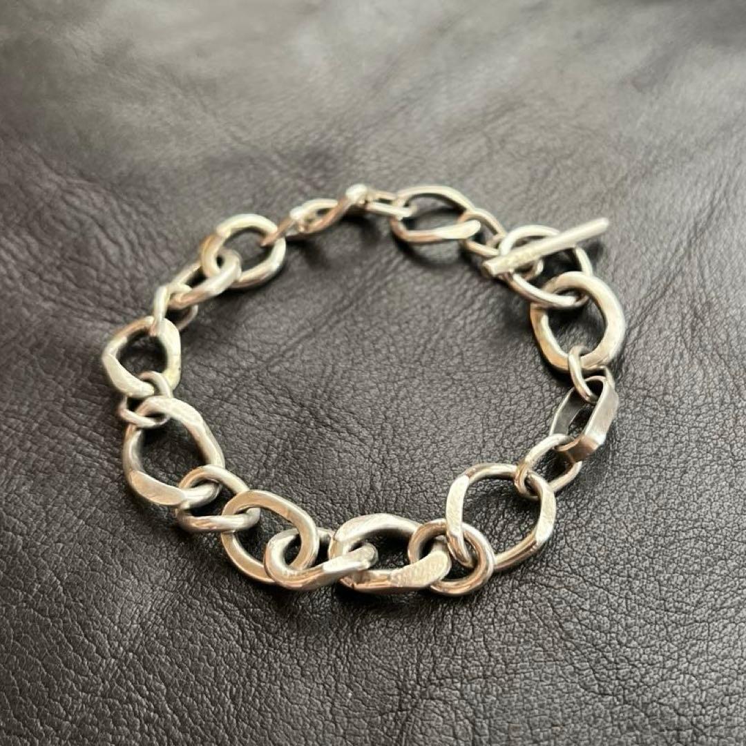 フランス　スターリング　シルバー　ブレスレット　ヴィンテージ　チェーン　MD18