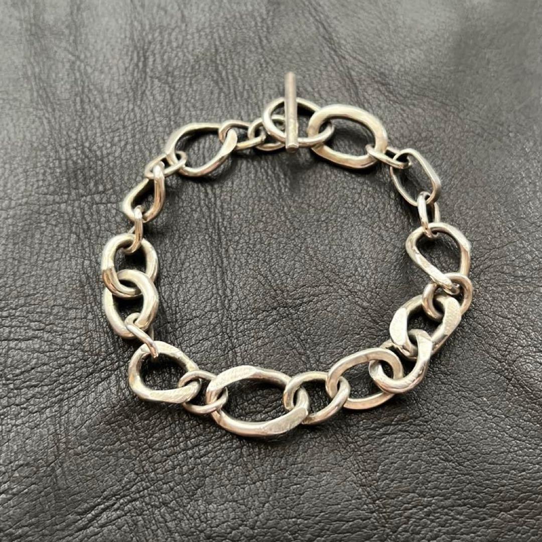 フランス　スターリング　シルバー　ブレスレット　ヴィンテージ　チェーン　MD18