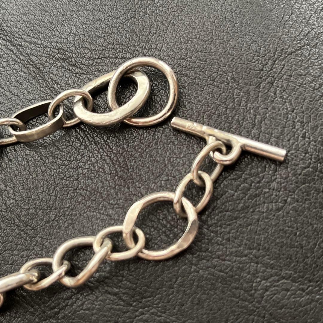 フランス　スターリング　シルバー　ブレスレット　ヴィンテージ　チェーン　MD18