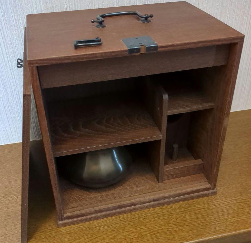 【稀有】野立て茶会用木製茶道具箱