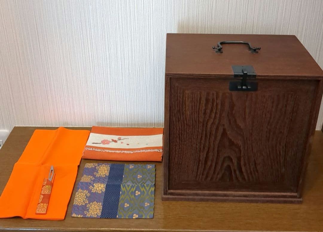 【稀有】野立て茶会用木製茶道具箱