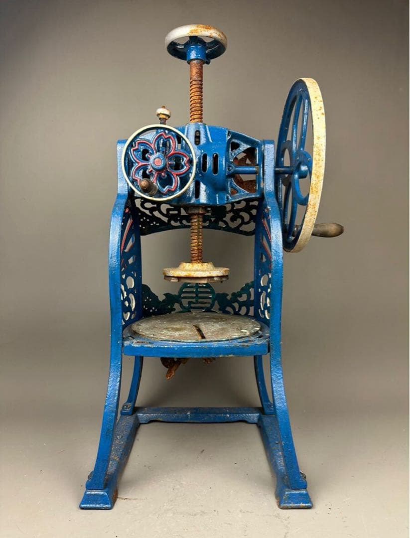 当時物 手動かき氷機 手動式 日の出 業務用 日章 ディスプレイ 雑貨 喫茶店