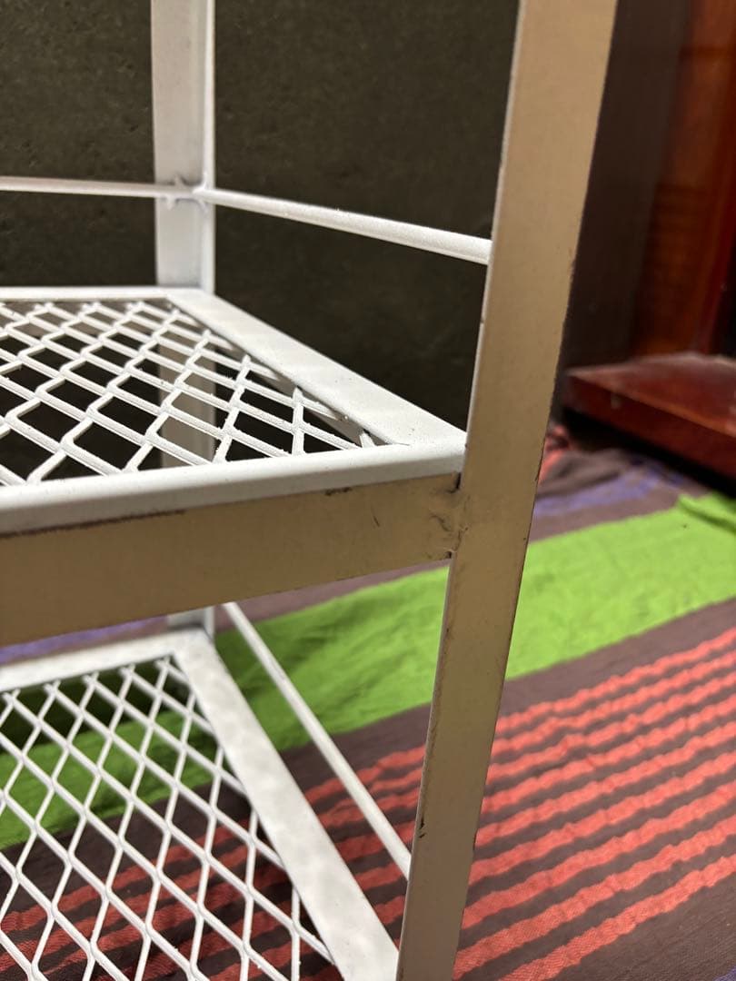 アイアンシェルフ３段棚　多肉植物　アガベ　植物棚　シャビー塗装