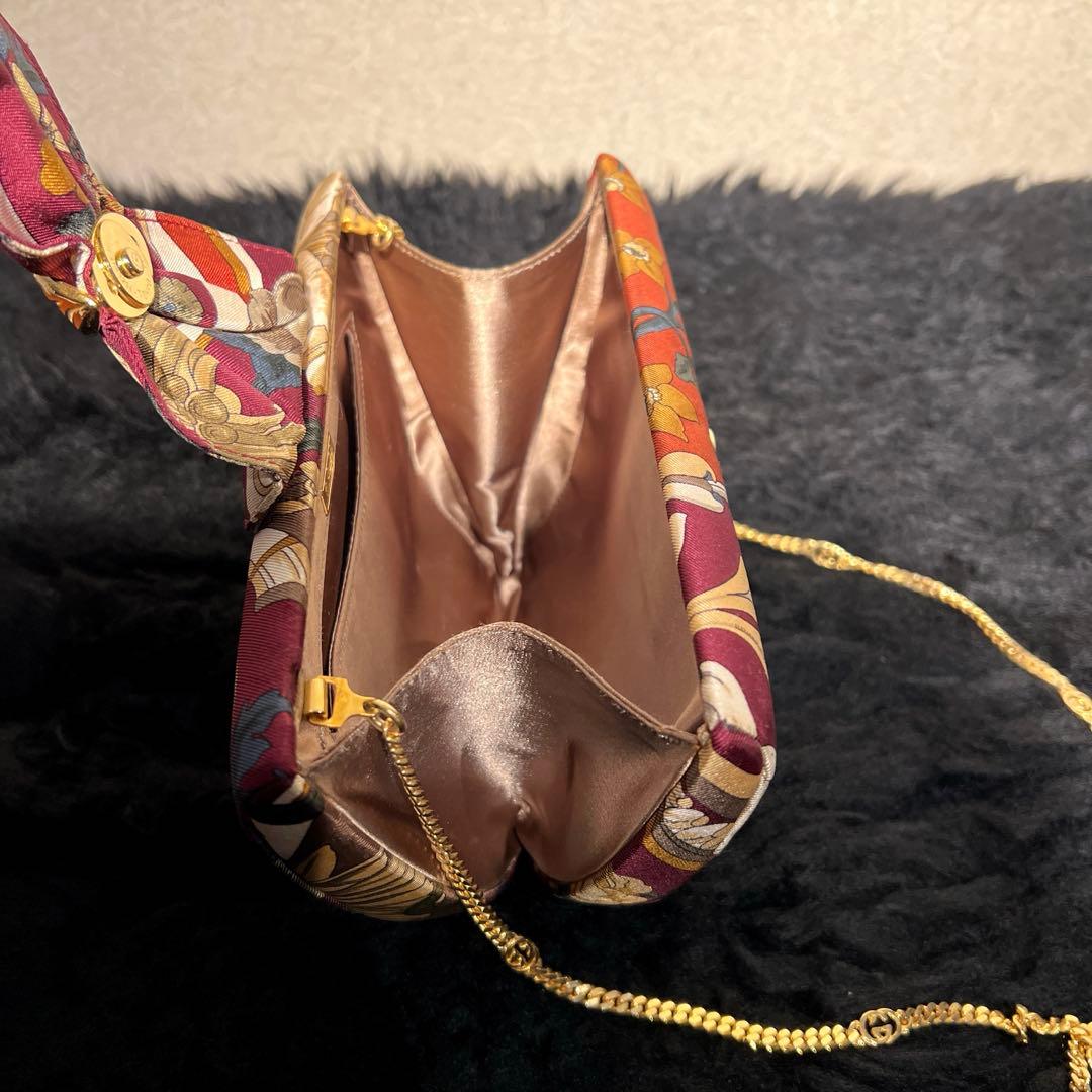 【希少】GUCCI グッチ パーティーバッグ　ゴールドチェーン　ミニショルダー