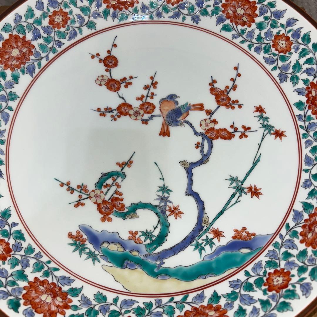 ★おまけ付き★奥川俊右衛門　36cm 大皿　額皿　飾り皿　絵皿　共箱付き