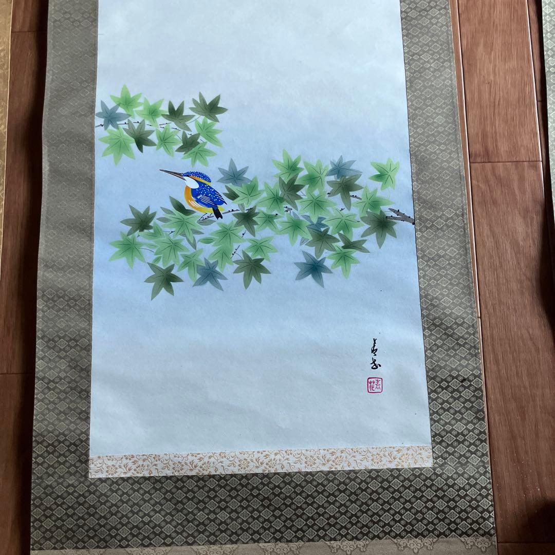 掛軸・青花・春夏秋冬4点セット