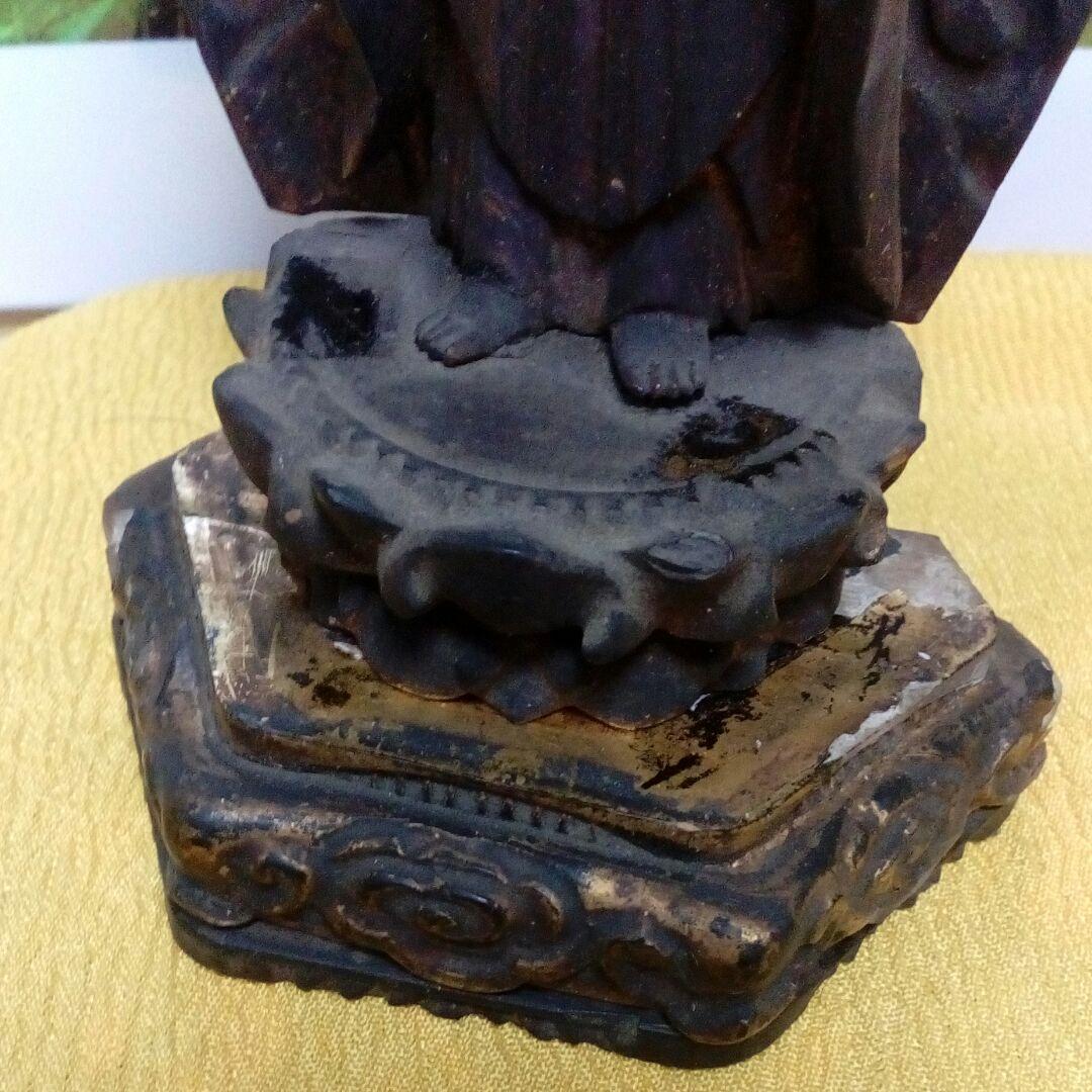 江戸時代２５０～３５０年前頃ケース入備前備中國武家旧家蔵出阿弥陀如来木彫仏当時物