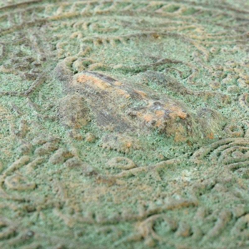 中国　古銅青銅　饕餮文　銅鏡　古鏡　C　R9101