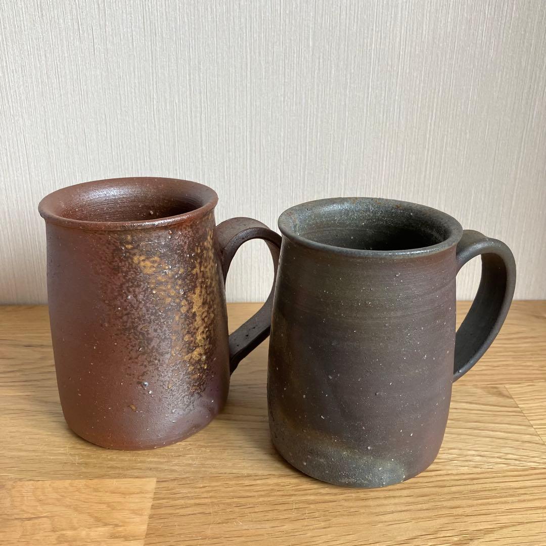 備前焼　ジョッキ　マグカップ　ペア　※