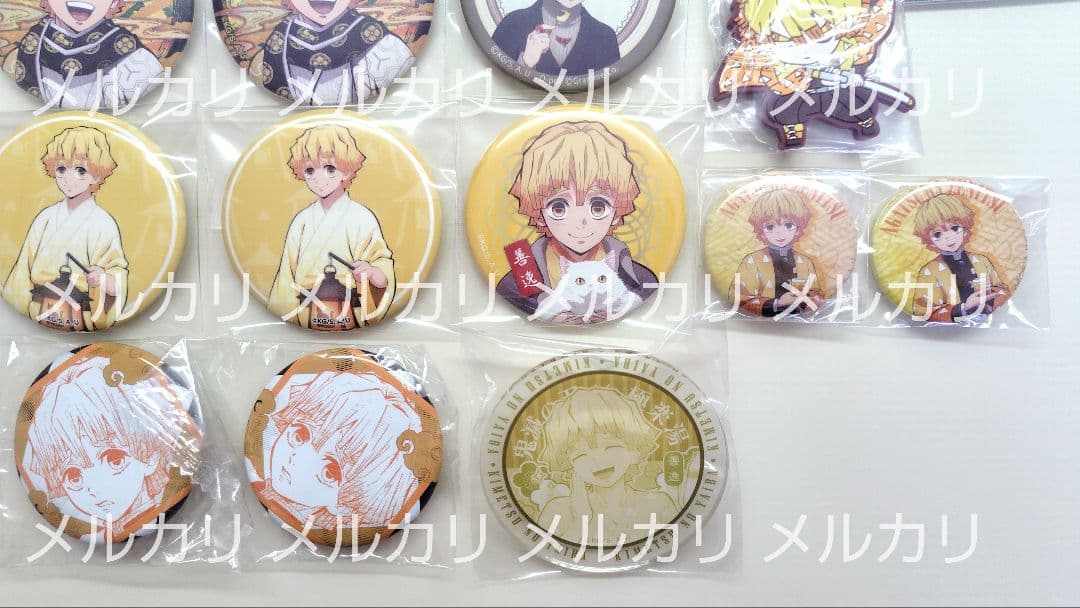 我妻善逸 缶バッジ ラバーストラップ アクリルスタンド まとめ売り