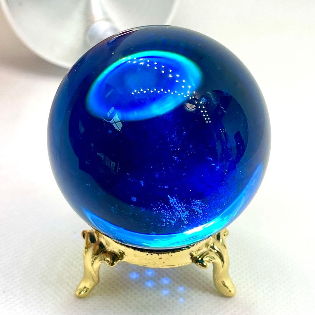 アンダラクリスタル S1176 丸玉 サファイア タンザナイトファイア 201ｇ