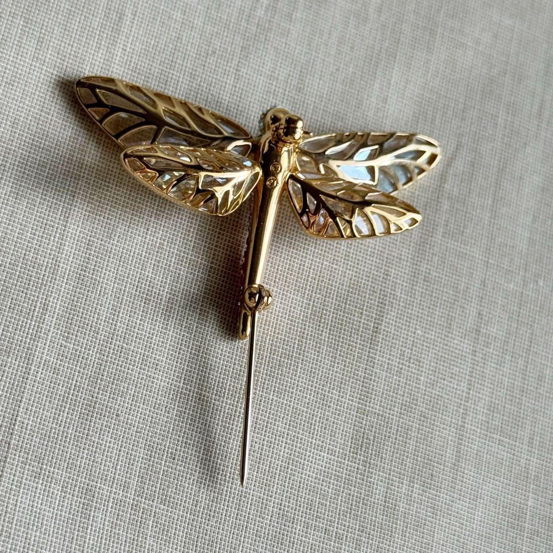 廃盤品 入手困難 SWAROVSKI スワロフスキー 蜻蛉 トンボ ブローチ