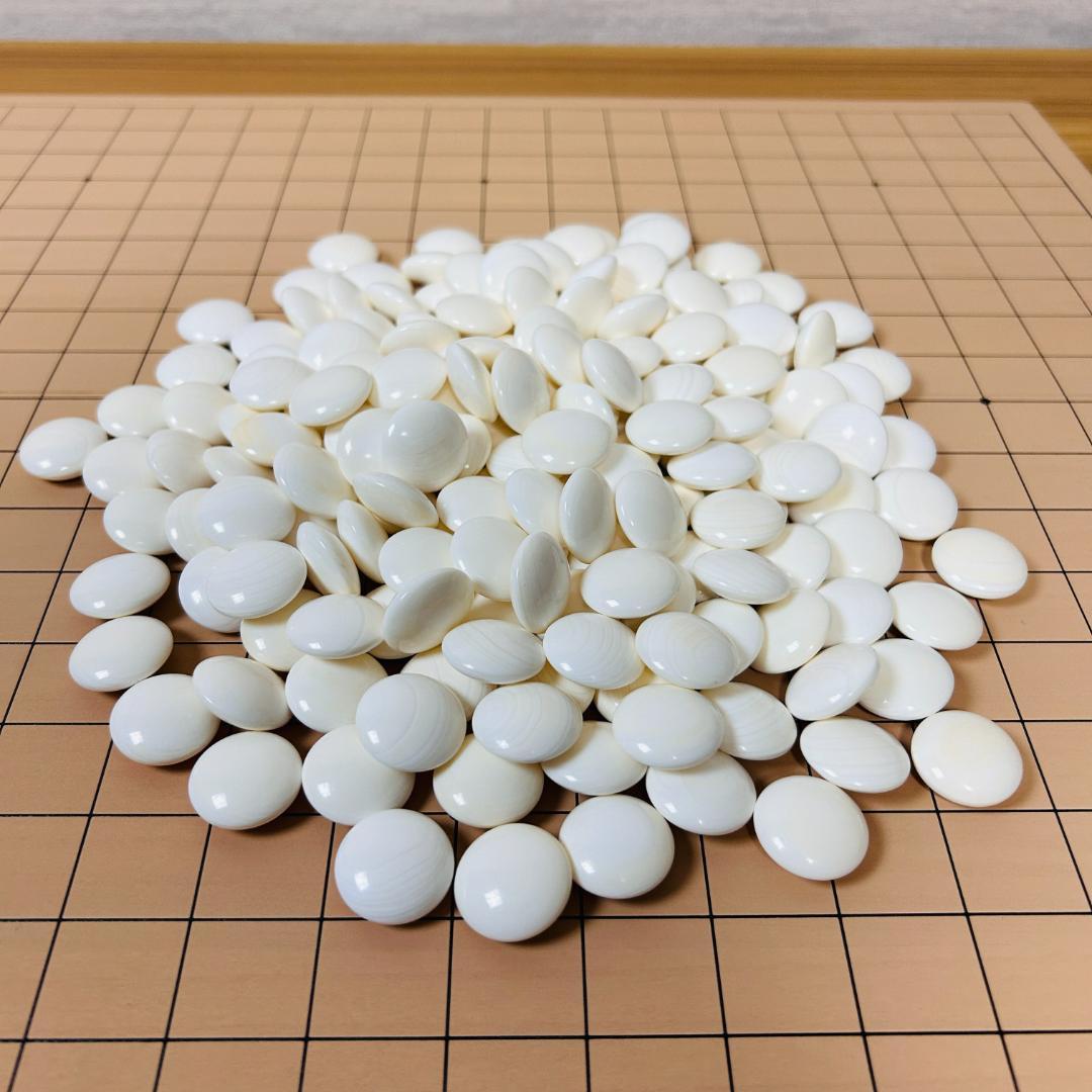 懐志作碁笥 蛤碁石 那智黒石 35~36号 白180個 + 黒179個 囲碁