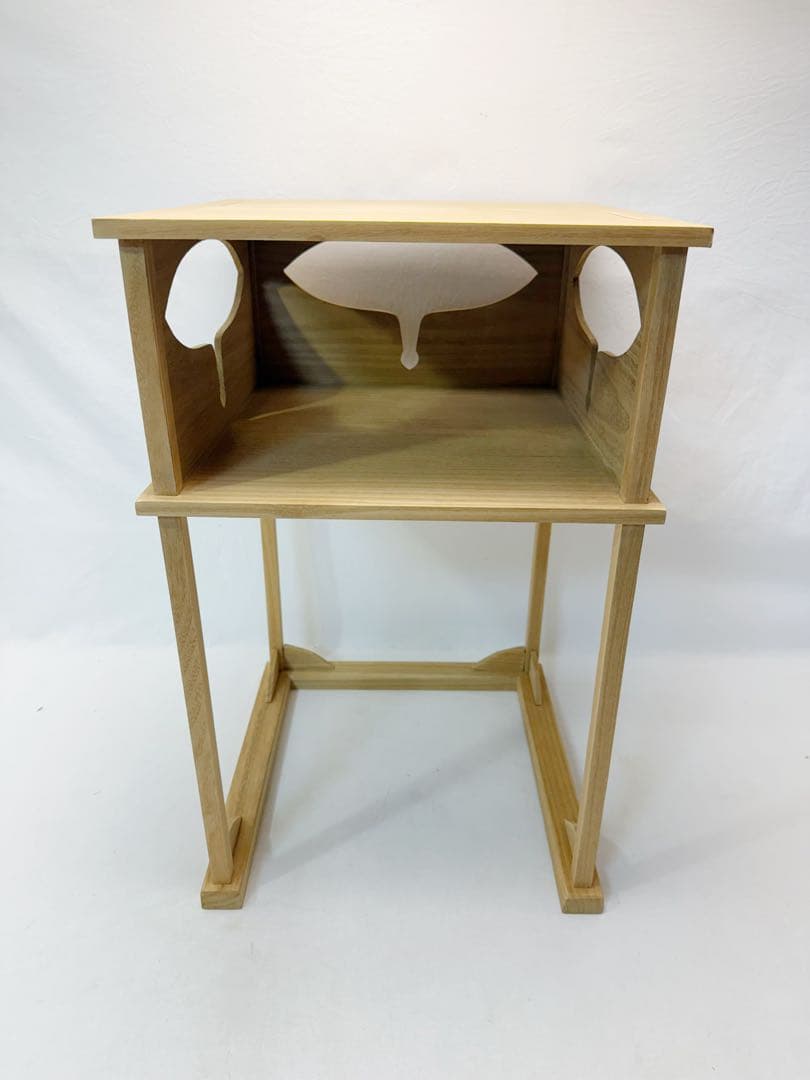 茶道具 桐 淡々斎のお好み 独楽棚 組み立式 四本柱 二重棚 元箱