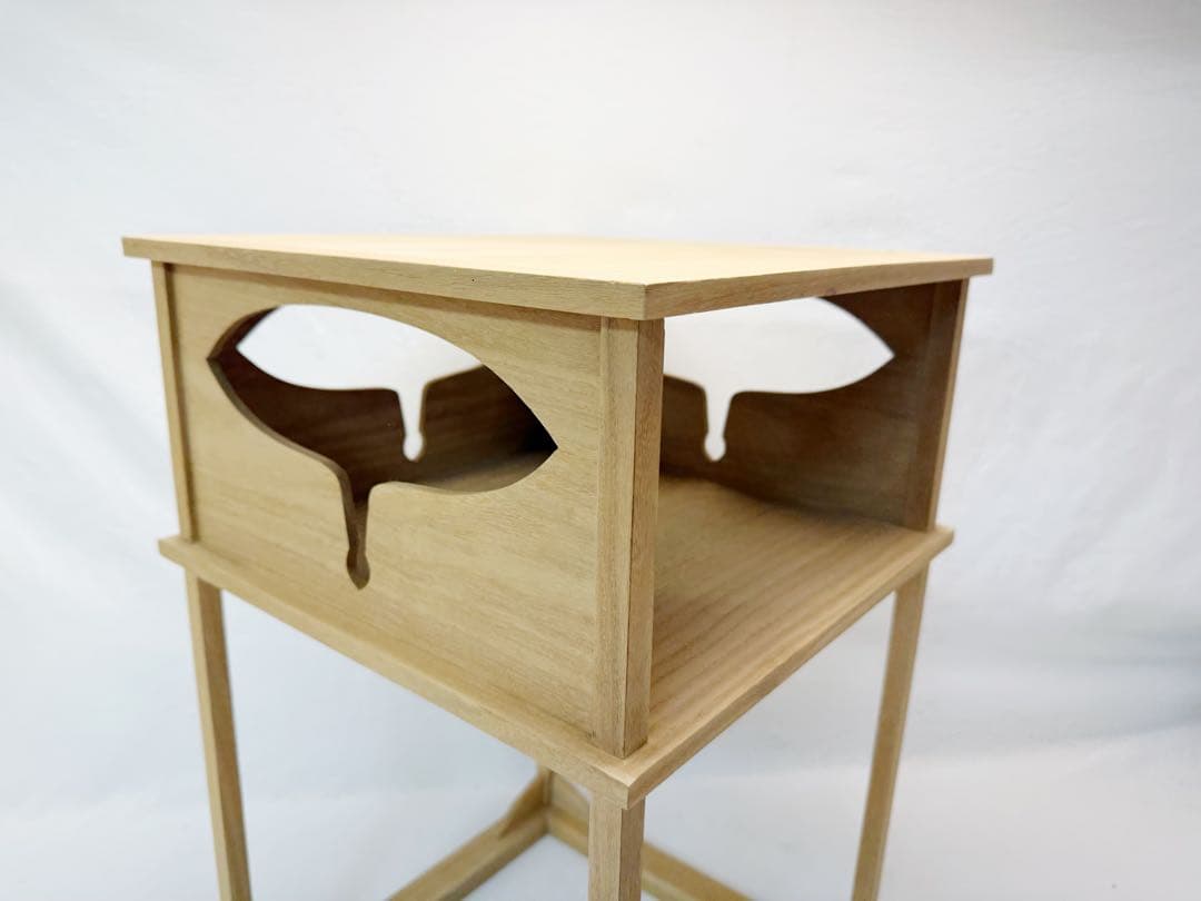 茶道具 桐 淡々斎のお好み 独楽棚 組み立式 四本柱 二重棚 元箱