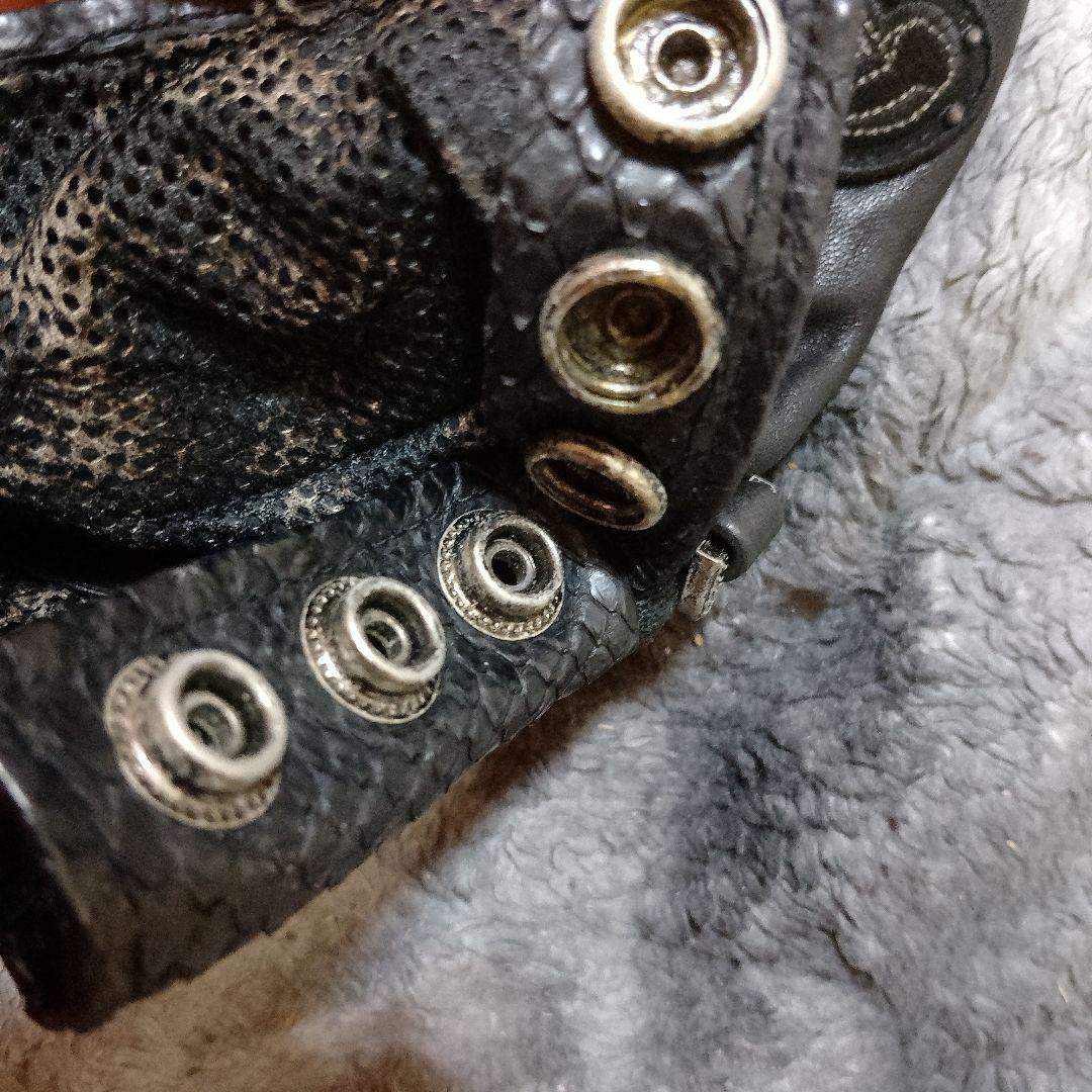 Roen 09SS フィンガーレスレザーグローブ 手袋 ブラック