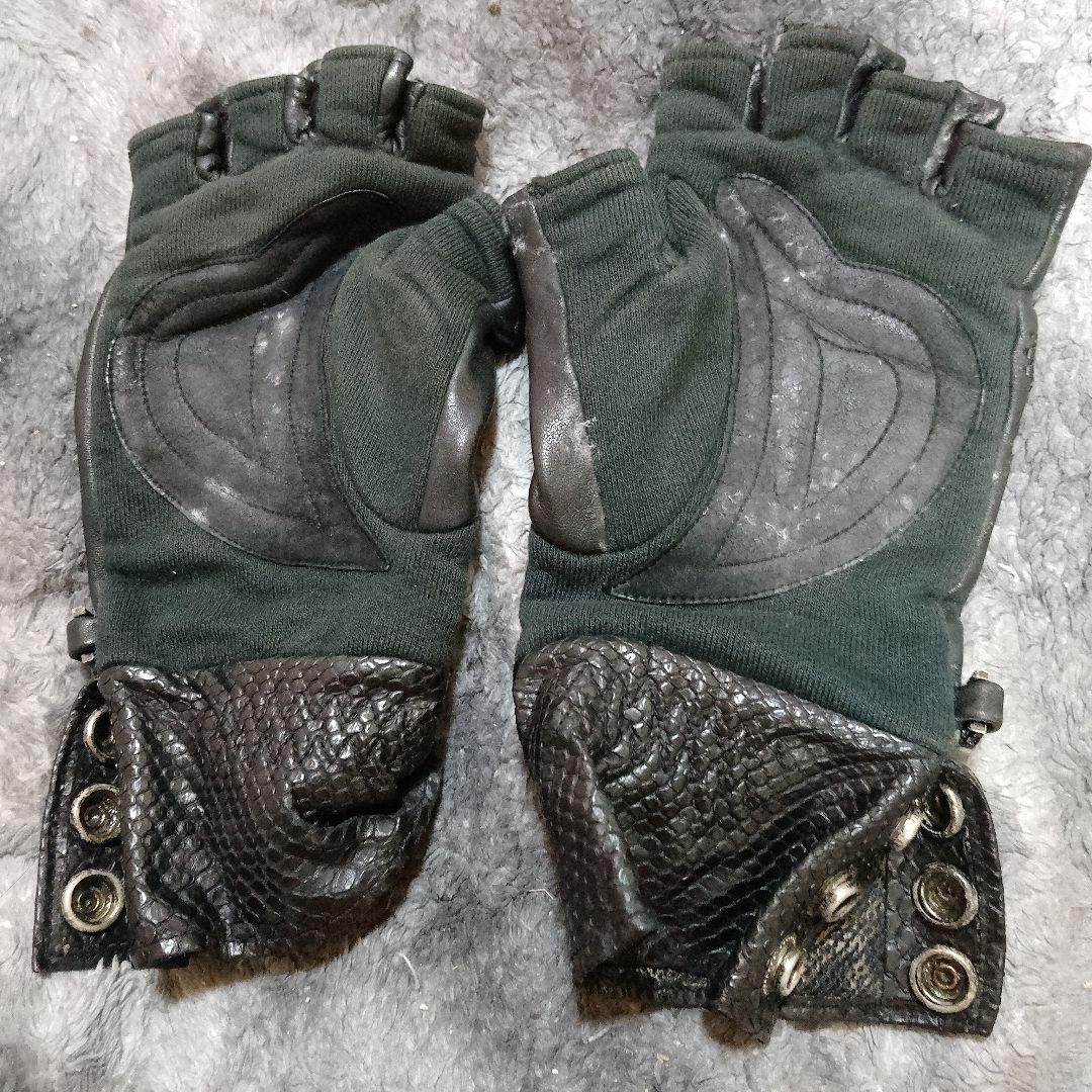 Roen 09SS フィンガーレスレザーグローブ 手袋 ブラック