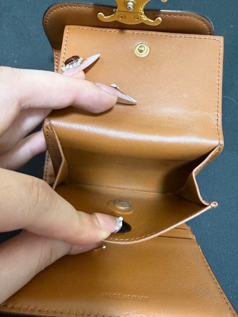 CELINE 三つ折り財布 ダークブラウン
