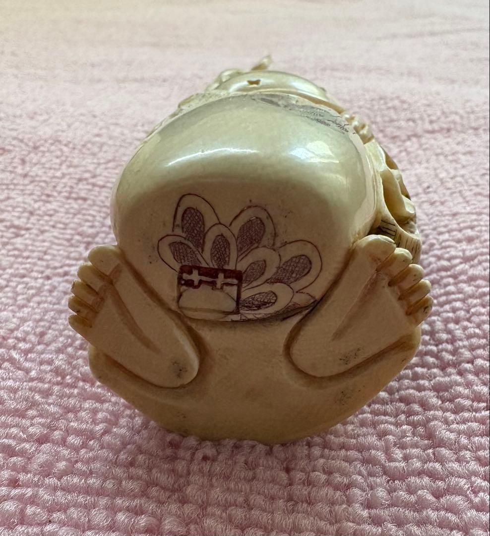 【貴重】天然素材 東洋彫刻 骨董品 古美術 布袋尊 高級美術品 置物 七福神