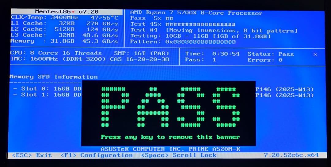 fanxiang DDR4 3200 16GB x2 32GB 【動作確認済】