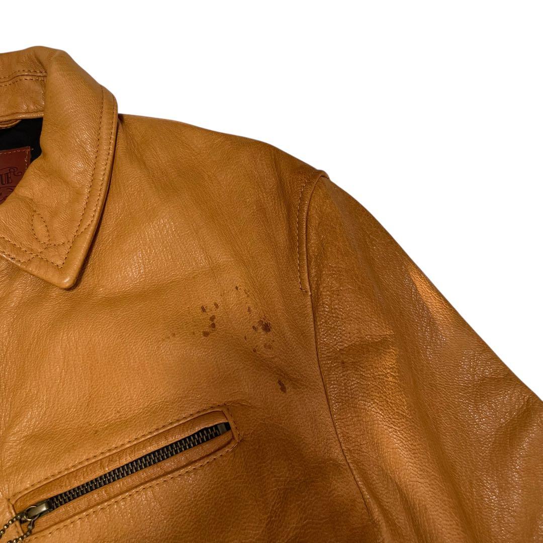 【JACKROSE ANTIQUE】ラムレザーライダースジャケット キャメル L