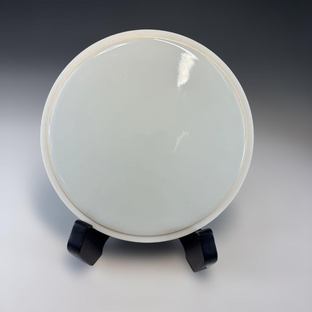 【中古品】藤井朱明造　有田焼 朝日　黒墨　水指（共箱）USED〈税込・送料込〉